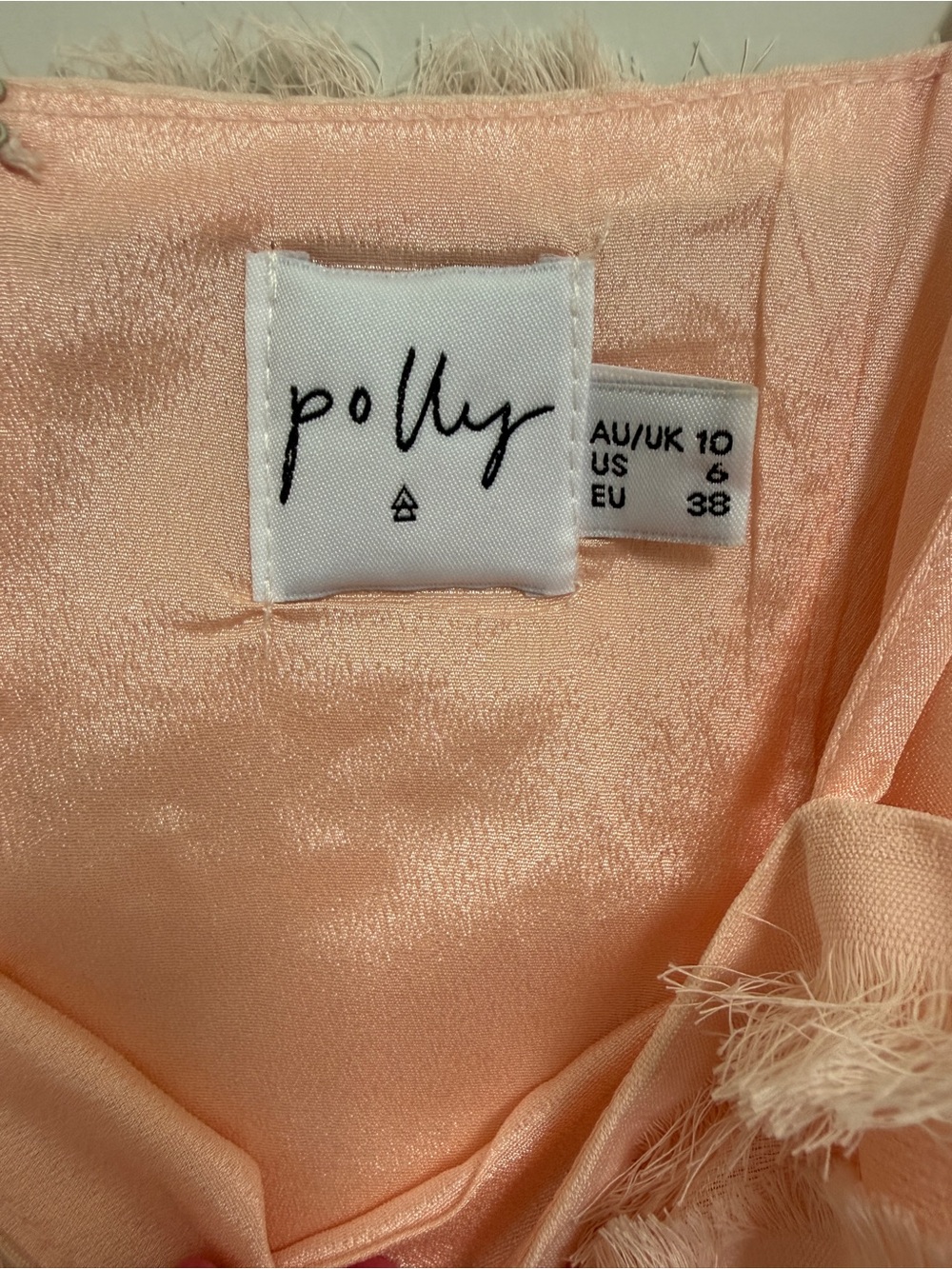 Polly Dress Molina Mini Dress Pink Tiered Size 6 - Picture 4 of 9